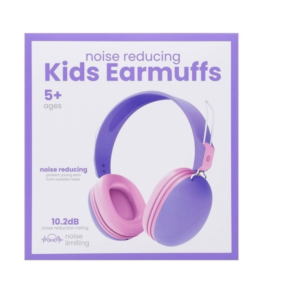 Vivitar Earmuffs Noise Reducing Kids Ages 5+ 10.2dB Pink & Purple